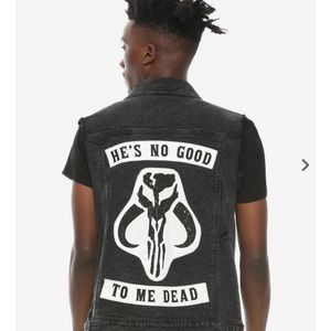 Her universe Our Universe Star Wars Mandalorian Cut-Off Denim Vest size small